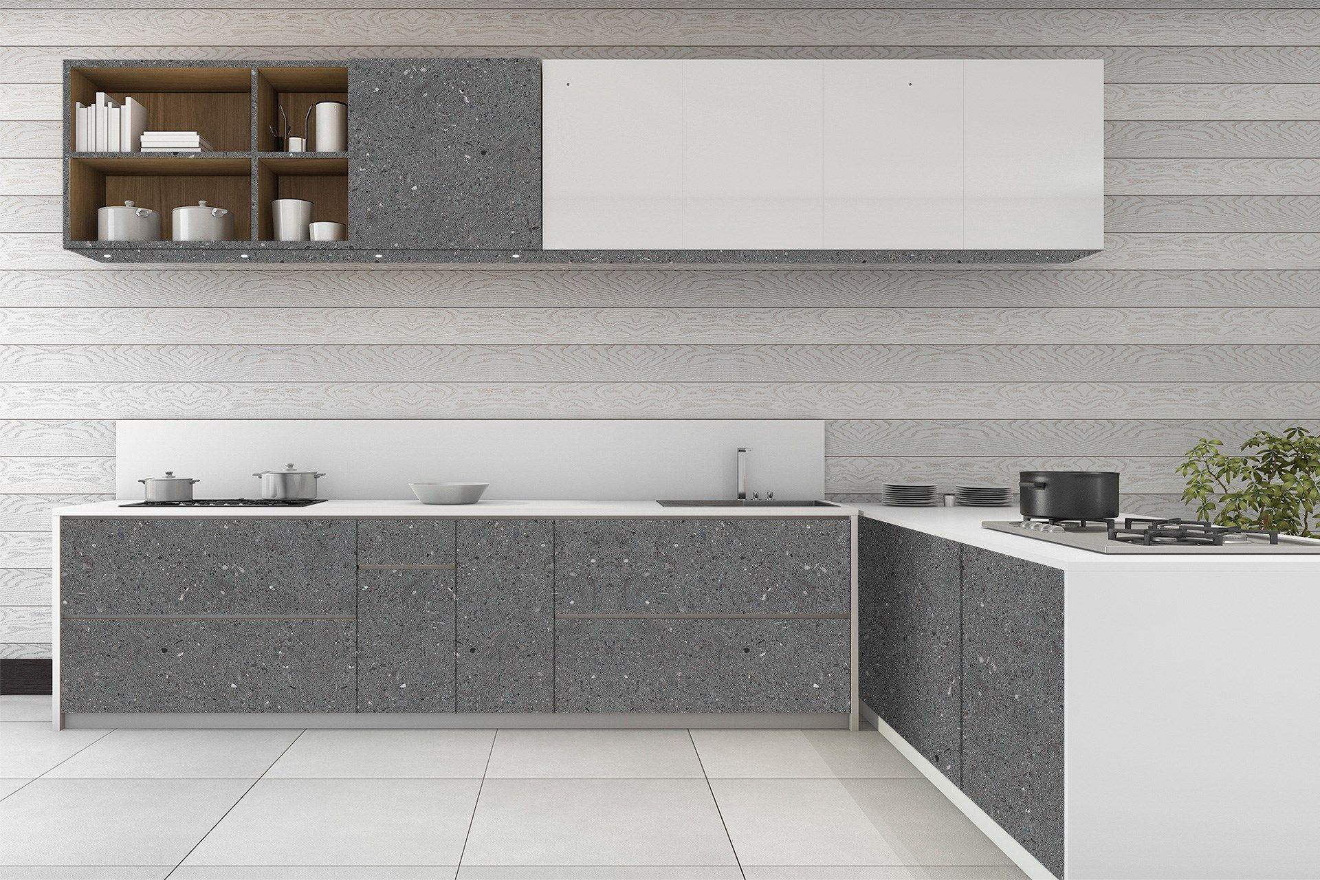 Grey Nuvolento Marble & Stone Laminate 8x4 ft Texture 1 mm - 3797 ROK