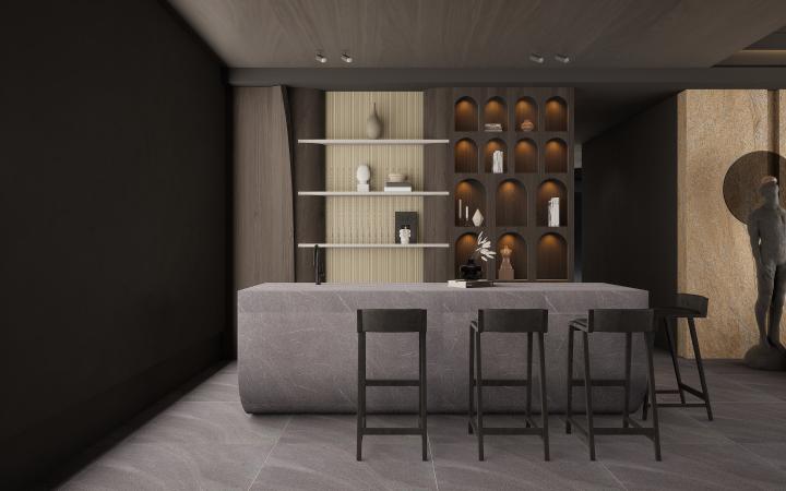 Gothic Marble & Stone Laminate 8x4 ft Texture 1 mm - 3853 SI