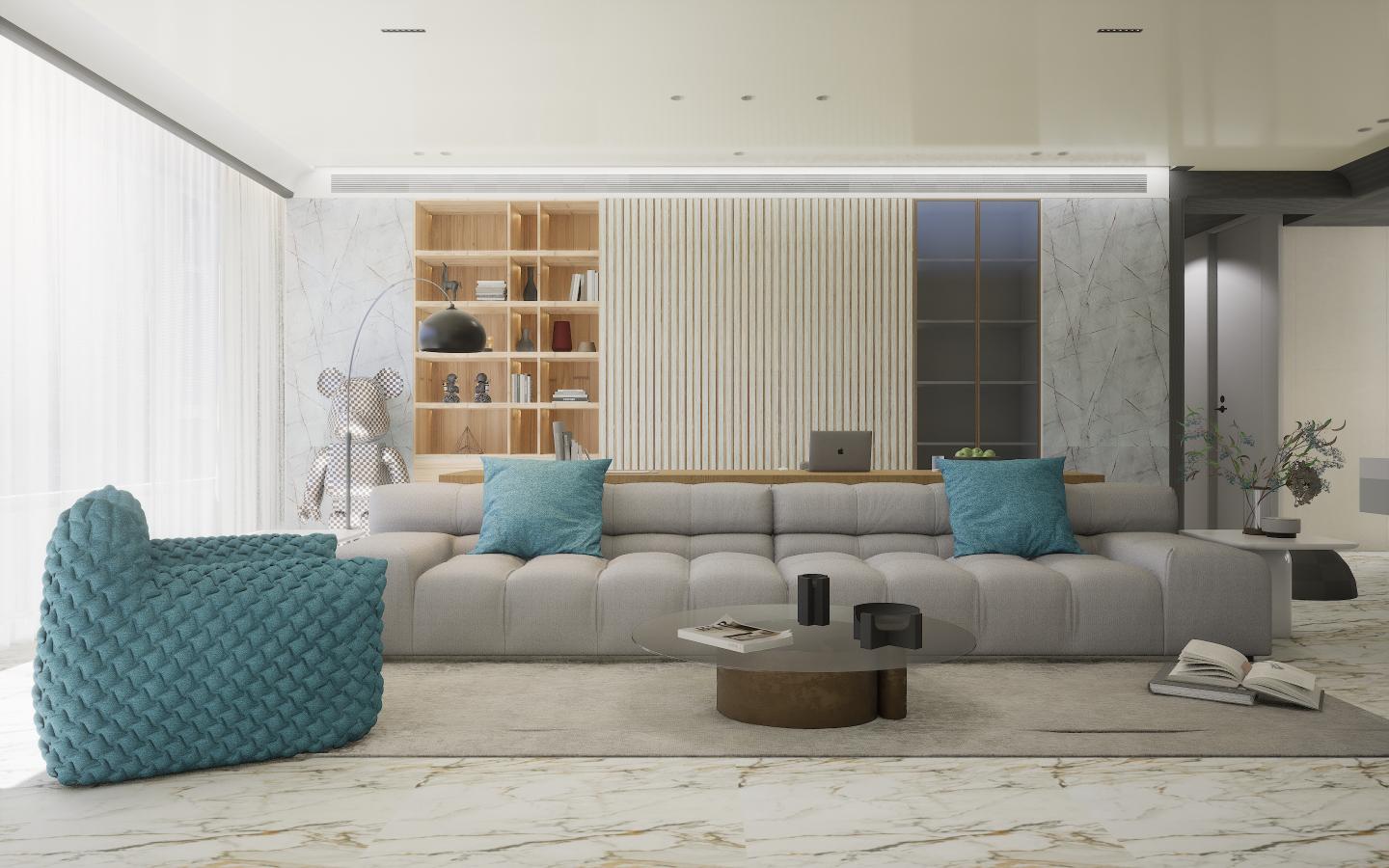 Silver Caspio Marble & Stone Laminate 8x4 ft High Gloss 1 mm - 3926 HG