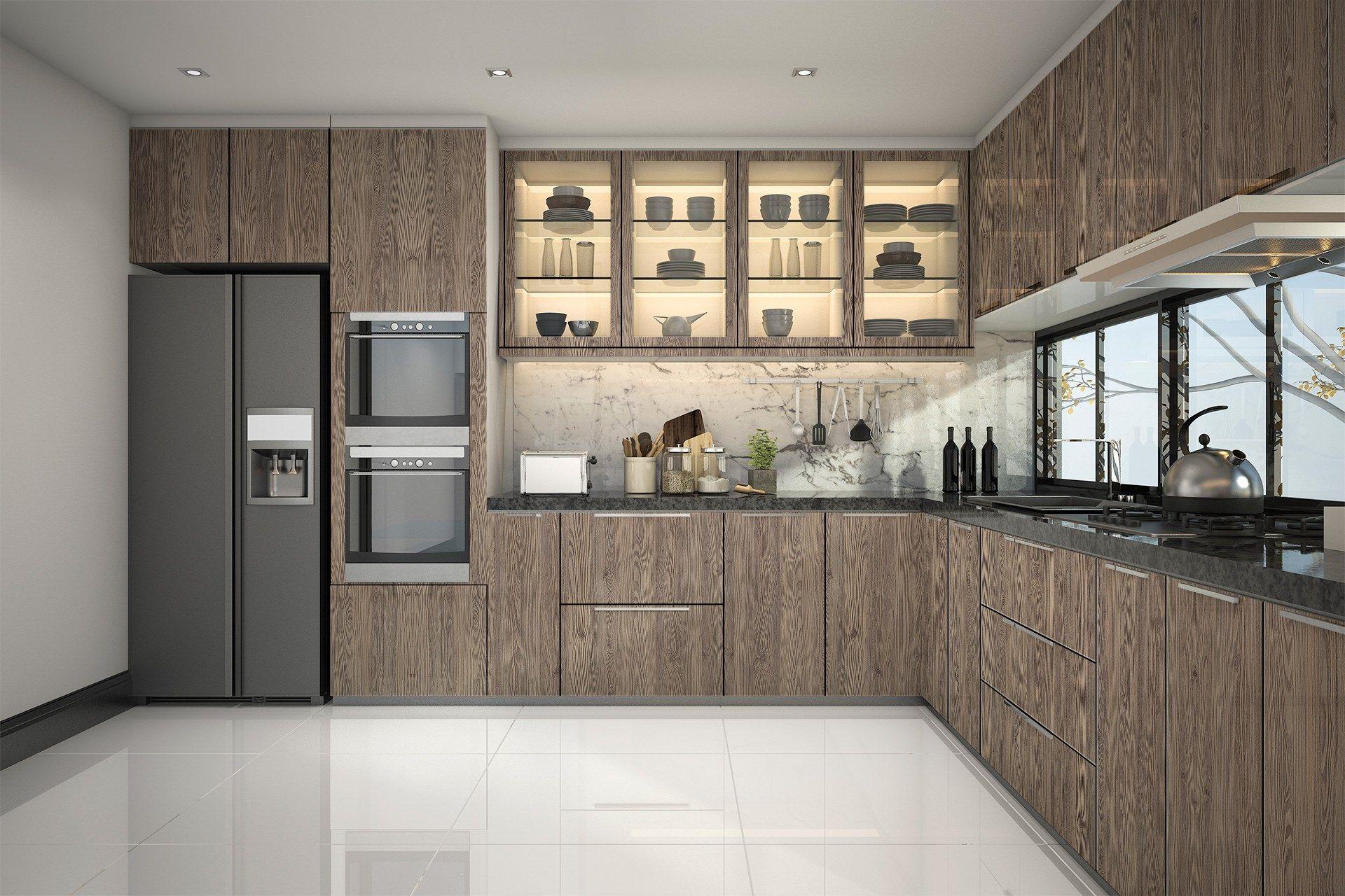 Brun Larice Wood Laminate 8x4 ft Texture 1 mm - 3932 REL