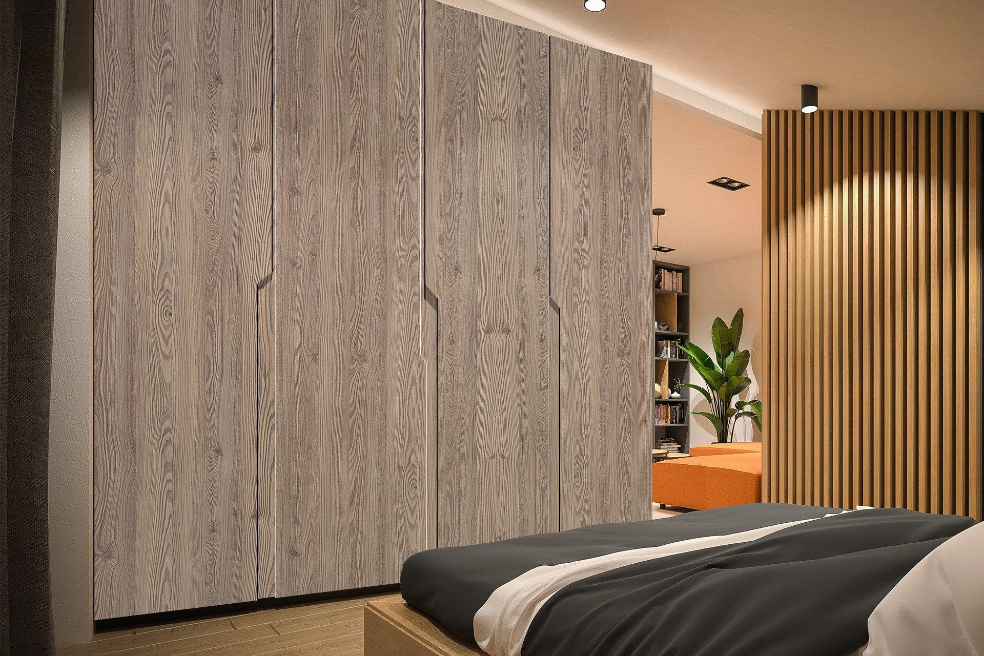 Brun Larice Wood Laminate 8x4 ft Texture 1 mm - 3932 REL