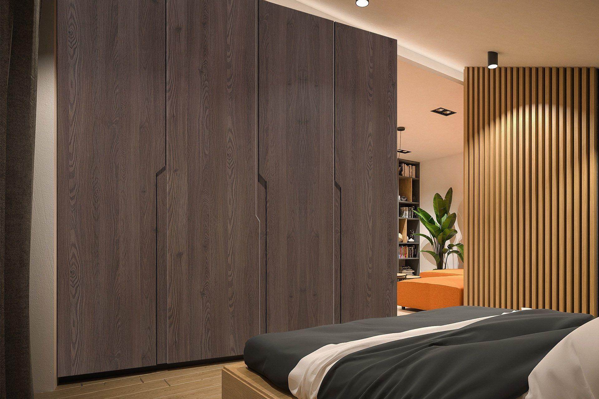 Espresso Larice Wood Laminate 8x4 ft Texture 1 mm - 3934 REL