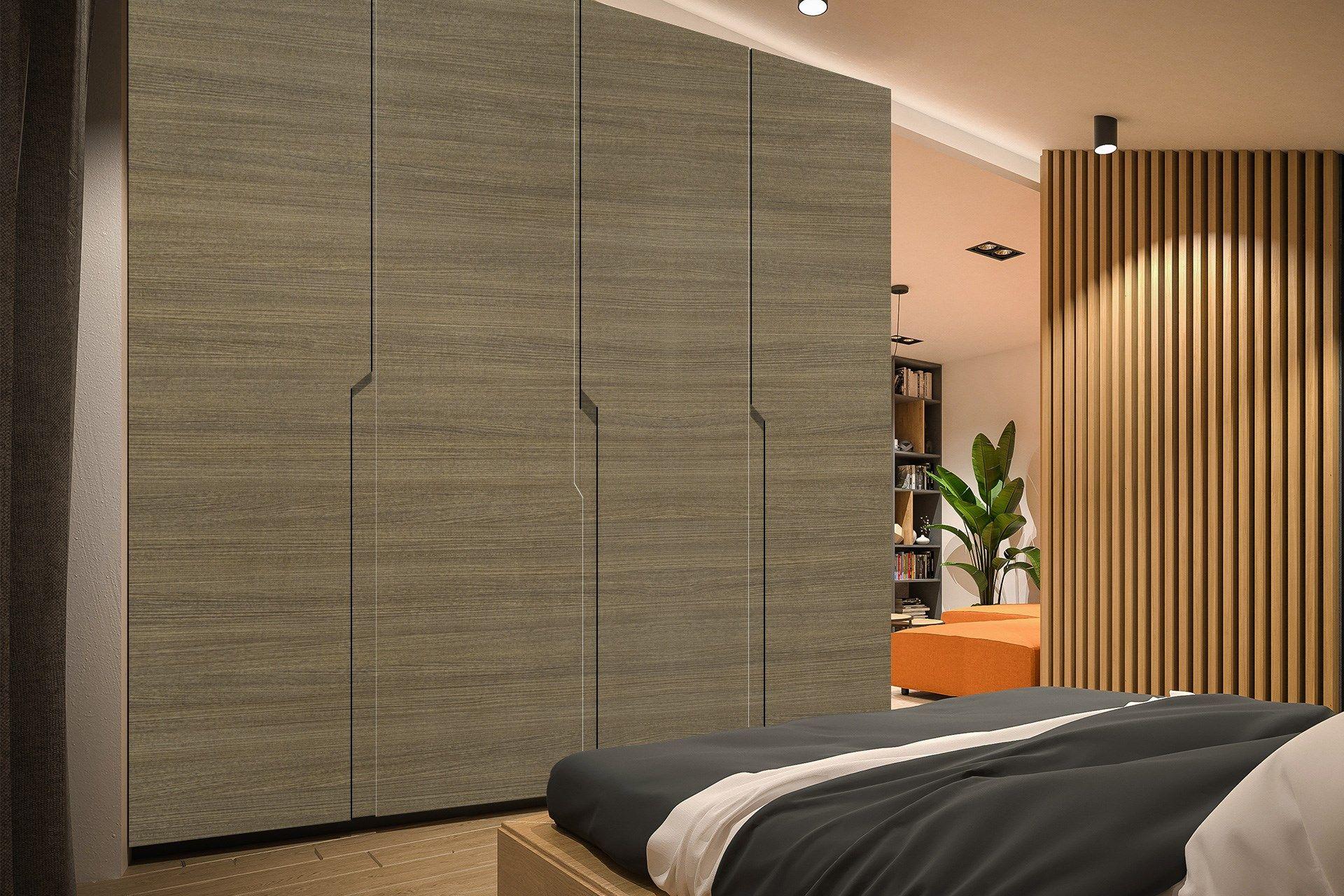 Supine Teak Wood Laminate 8x4 ft Suede 1 mm - 3960 SUD