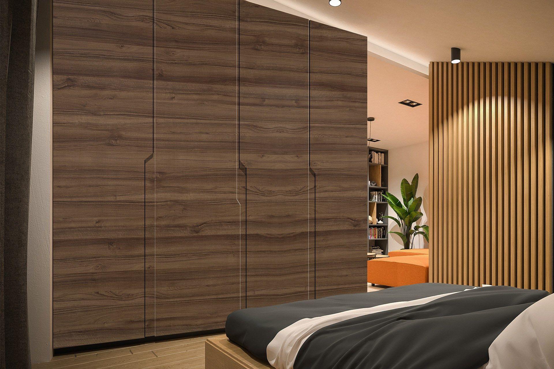 Sepia Walnut Yoko Wood Laminate 8x4 ft Suede 1 mm - 3961 SUD