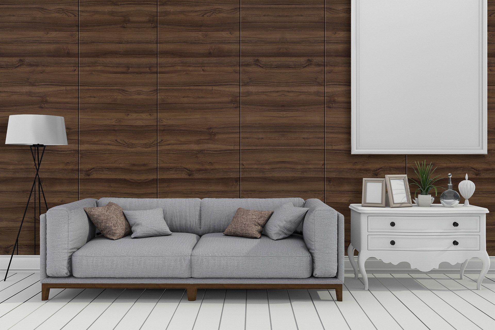 Sepia Walnut Yoko Wood Laminate 8x4 ft Suede 1 mm - 3961 SUD