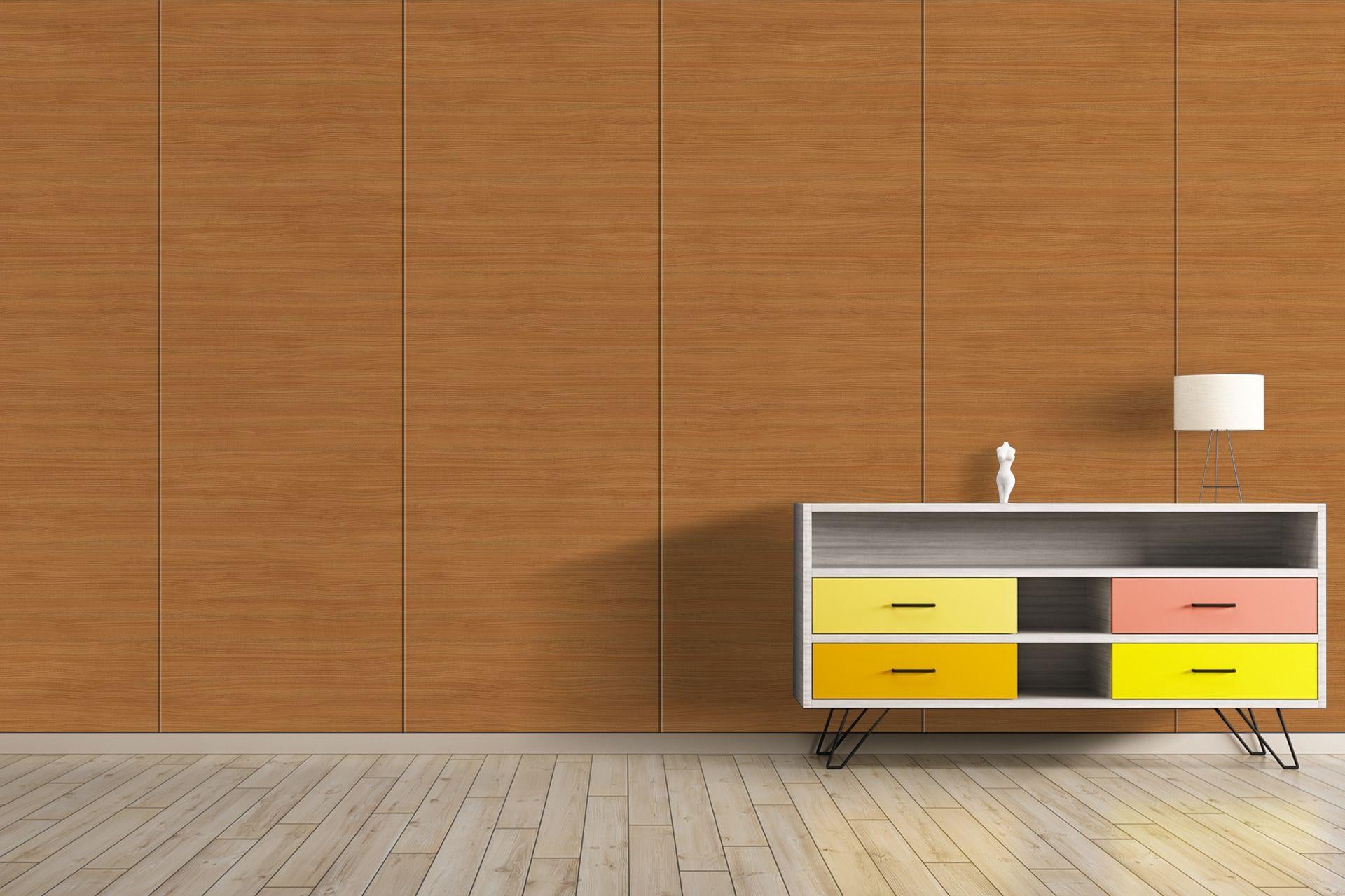 Amber Cereza Wood Laminate 8x4 ft Suede 1 mm - 3964 SUD