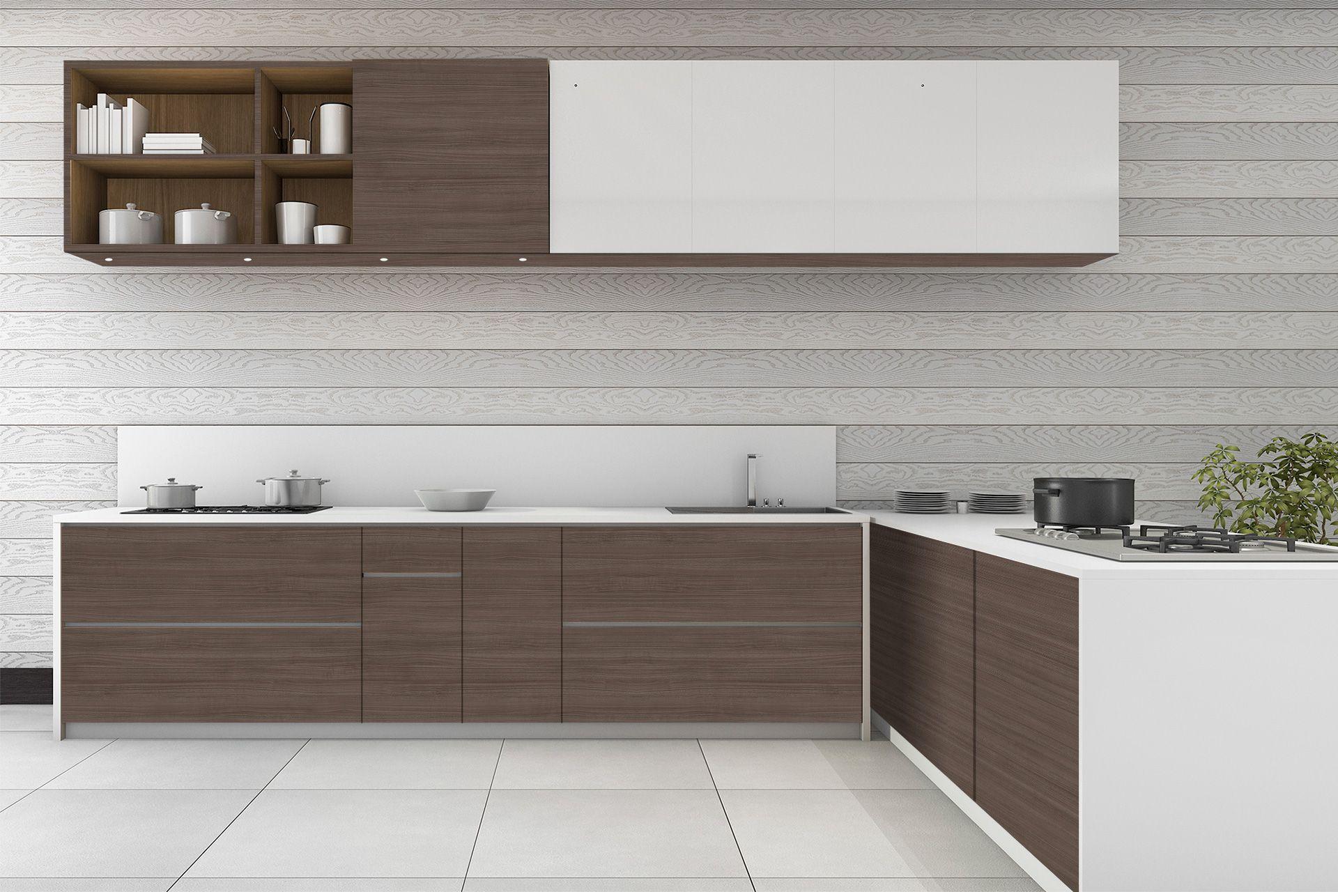 Grey Cereza Wood Laminate 8x4 ft Suede 1 mm - 3965 SUD