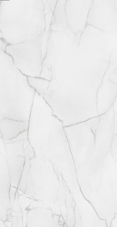 Pure White Marble & Stone Laminate 8x4 ft High Gloss 1 mm - 40487 MR+