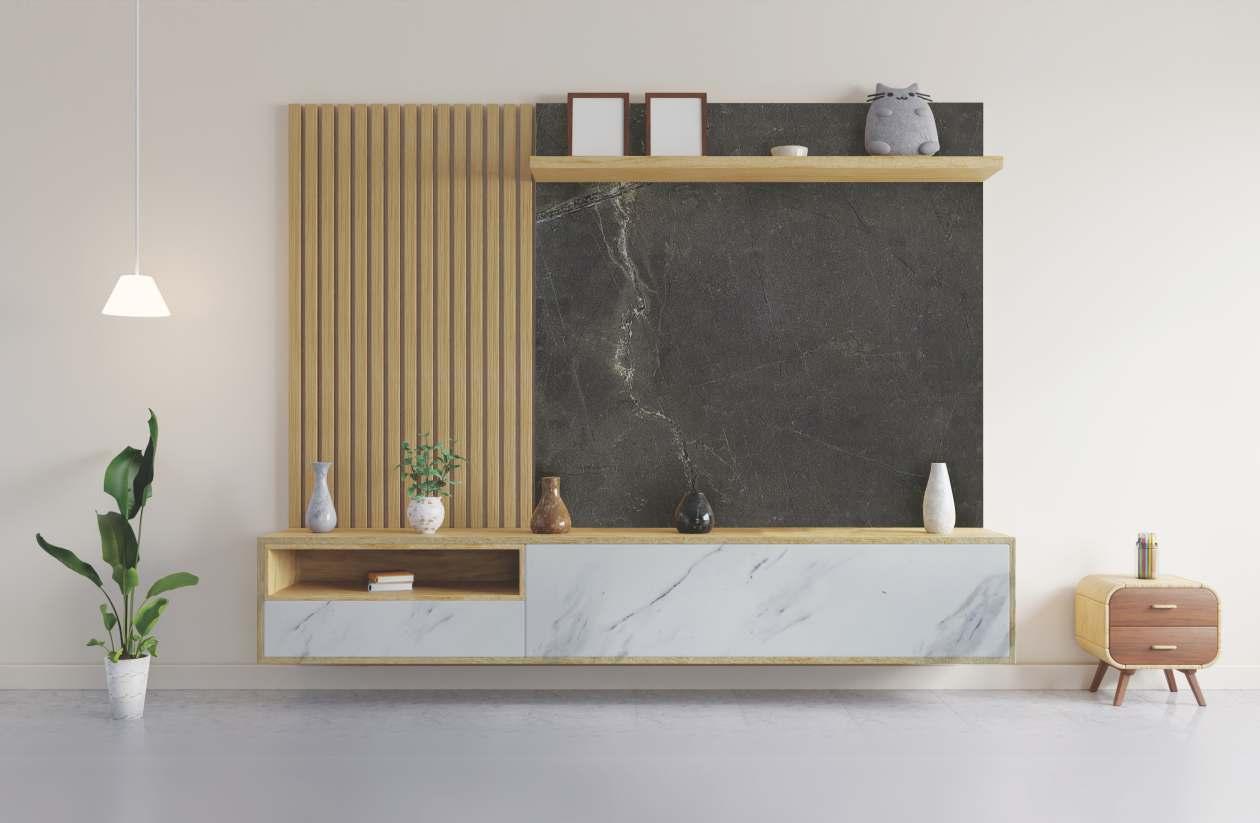 Grey Pomeya Marble & Stone Laminate 8x4 ft High Gloss 1 mm - 4127 SG