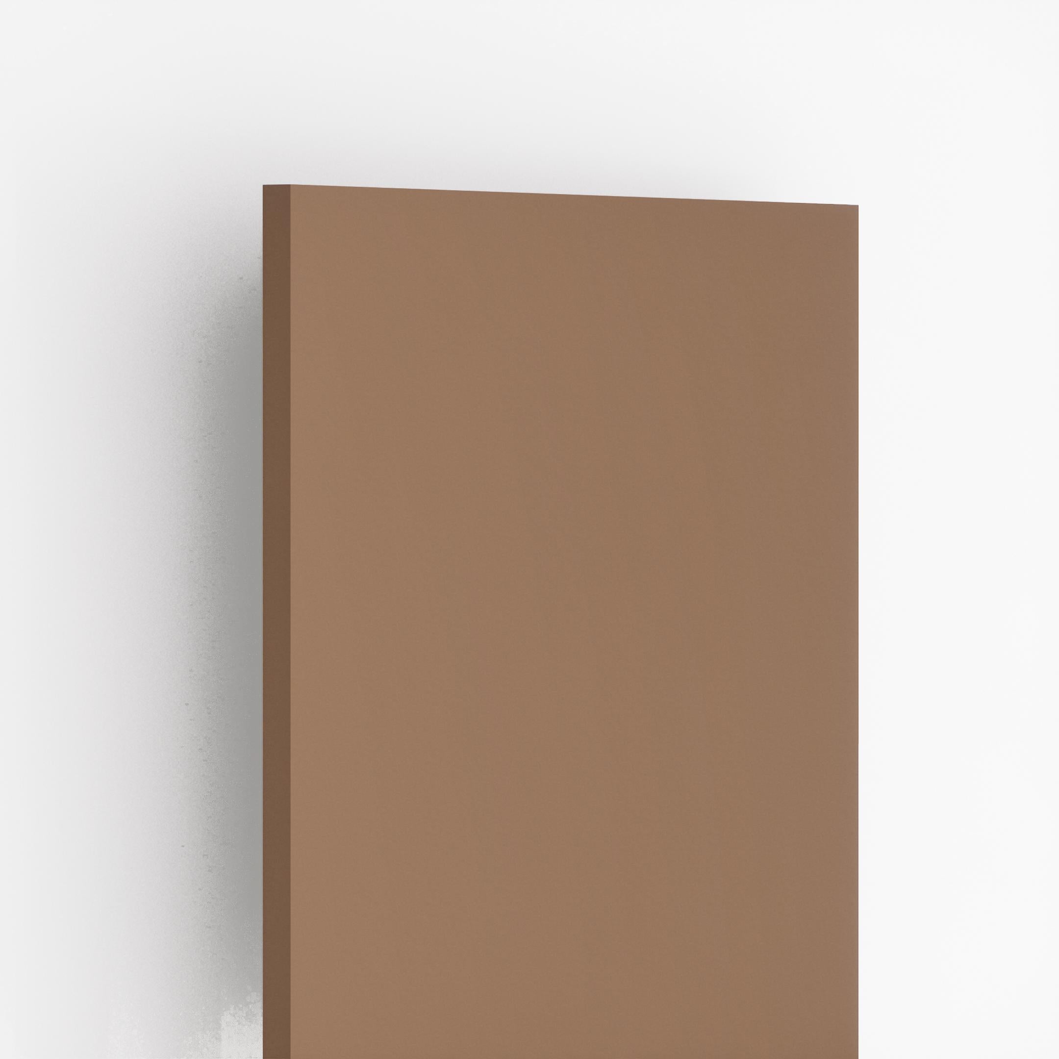 Brown wood laminate with suede finish showing edge and surface texture