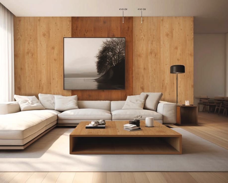 Novoceno Pine Wood Laminate 8x4 ft Matte 0.9 mm - 4143 EM