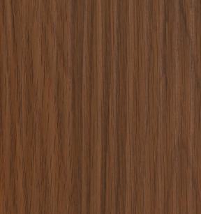 Brown wood grain laminate with textured finish and vertical wood pattern, showing detailed grain and texture of oak wood