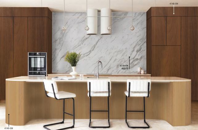 Cleeve Baltic Elm Wood Laminate 8x4 ft Matte 0.9 mm - 4149 EM