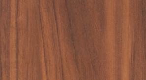 Brown wood grain laminate with suede finish, showing wood texture and grain pattern in a warm tone decorative laminate