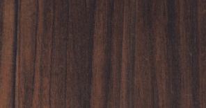 Brown wood grain laminate with suede finish, dark brown vertical wood pattern, visible texture and grain.