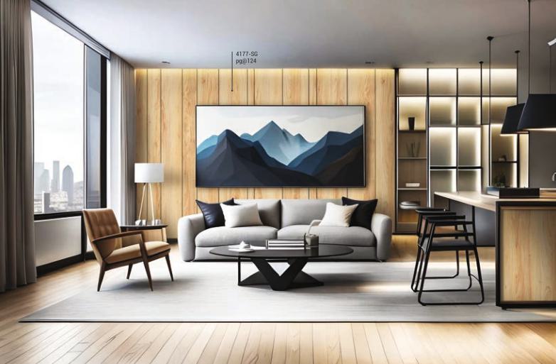 Scandinavian Pike Wood Laminate 8x4 ft High Gloss 0.9 mm - 4177 SG