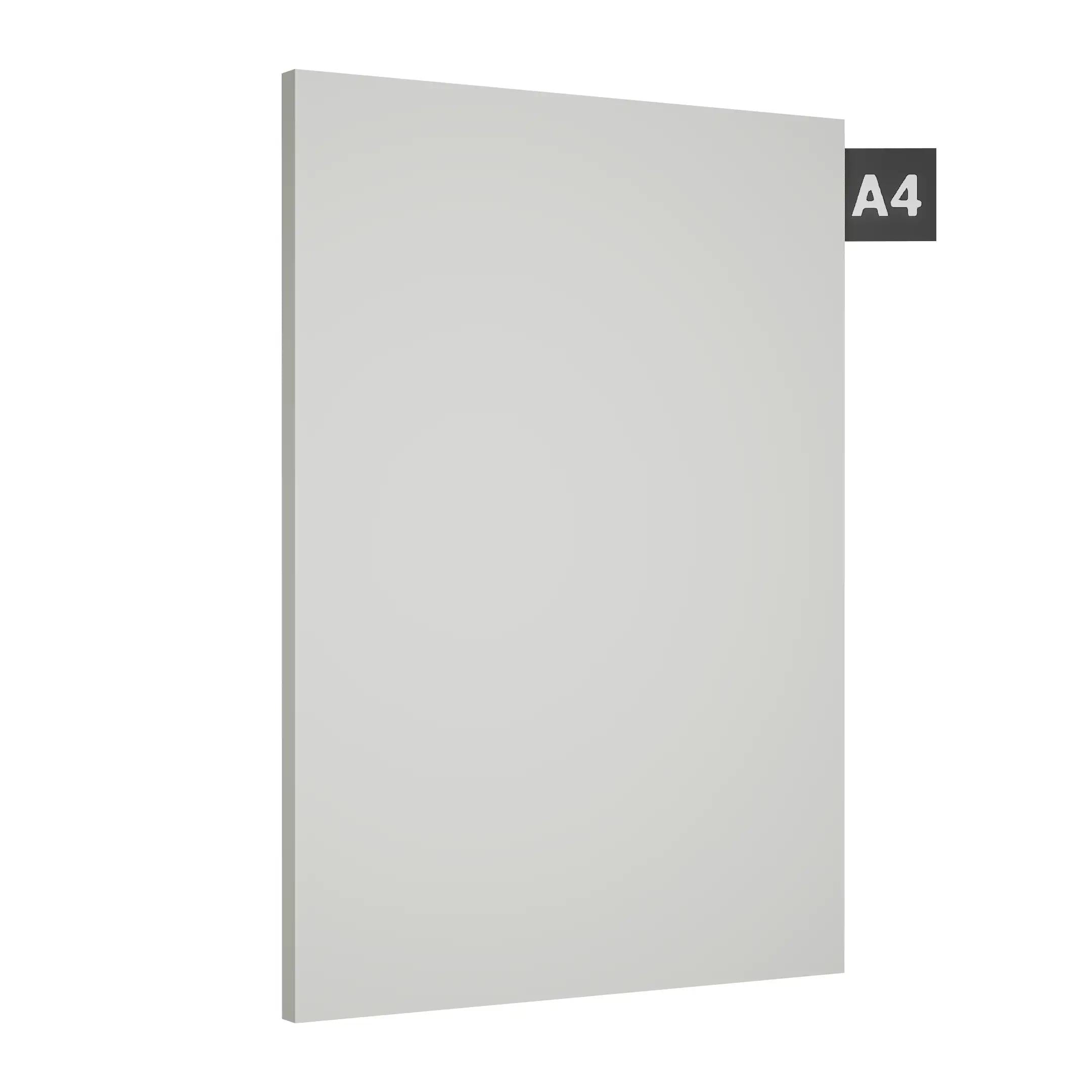 White plain laminate sheet with textured finish and visible edge, displayed against a white background with A4 label.