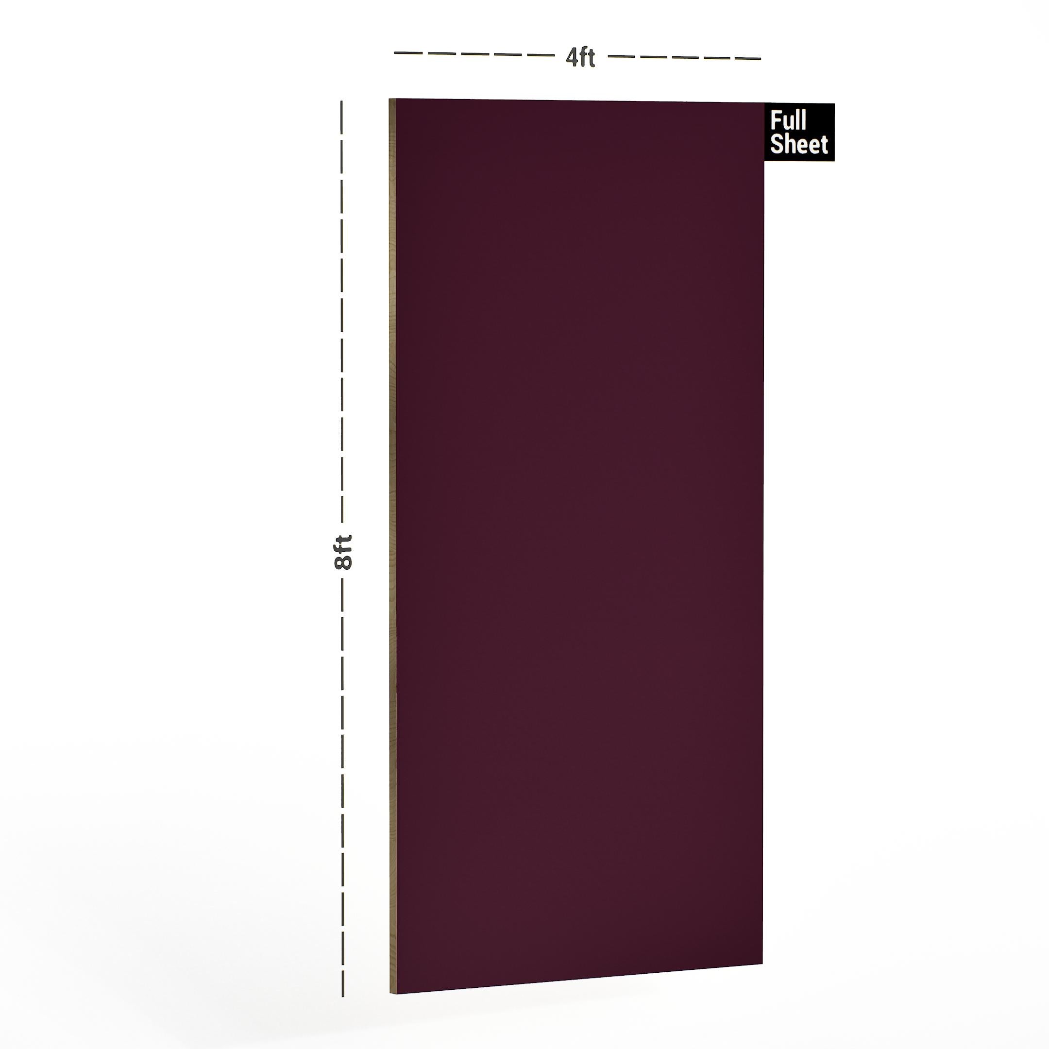 Black Current Plain Laminate 8x4 ft Suede 0.8 mm - 4482 SF