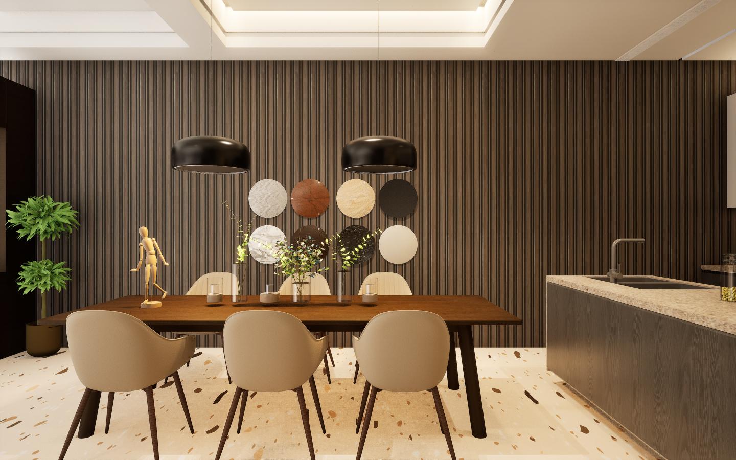 Khaki Rock Marble & Stone Laminate 8x4 ft High Gloss 1 mm - 4550 HGLS