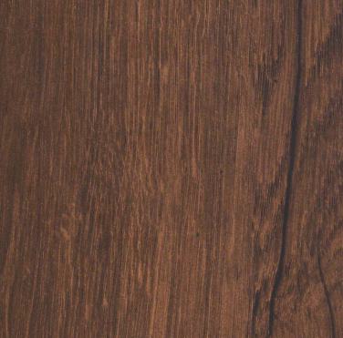 Dark brown wood laminate with textured finish and visible wood grain pattern and subtle lines and imperfections.