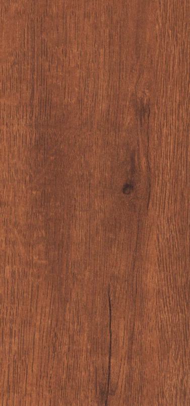 Brown wood grain laminate with textured finish and visible wood pattern and knots.