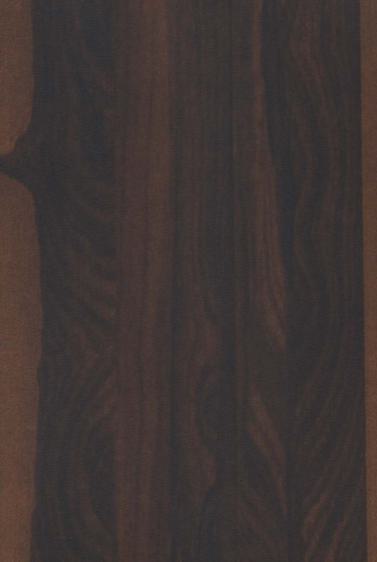 Dark brown wood grain laminate with textured finish and visible wood pattern and grain details.