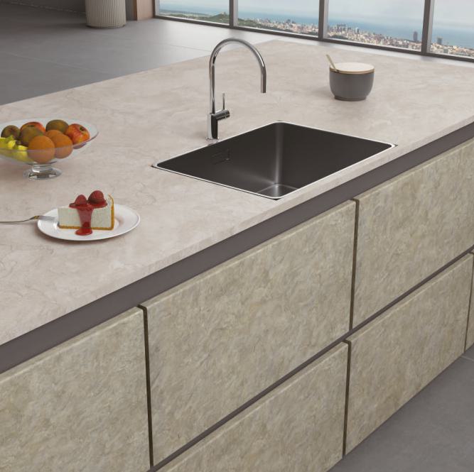 Mosco Ivory Marble & Stone Laminate 8x4 ft Texture 0.8 mm - 4617 D37