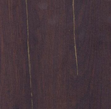 Brown wood laminate with suede finish and wood grain texture, featuring dark brown and gold streaks.