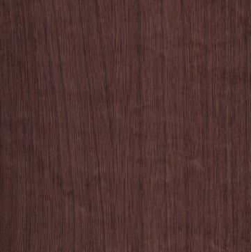 Brown wood laminate with suede finish and wood grain texture, showing vertical lines and subtle texture variations.