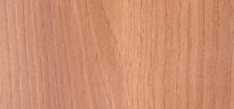 Brown wood grain laminate with textured finish and vertical wood pattern visible.