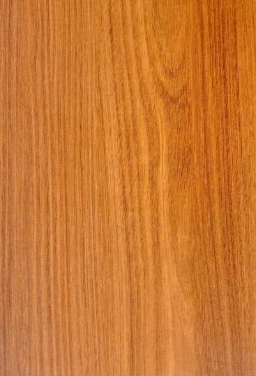 Brown wood grain laminate with textured finish and visible wood pattern and vertical grain details