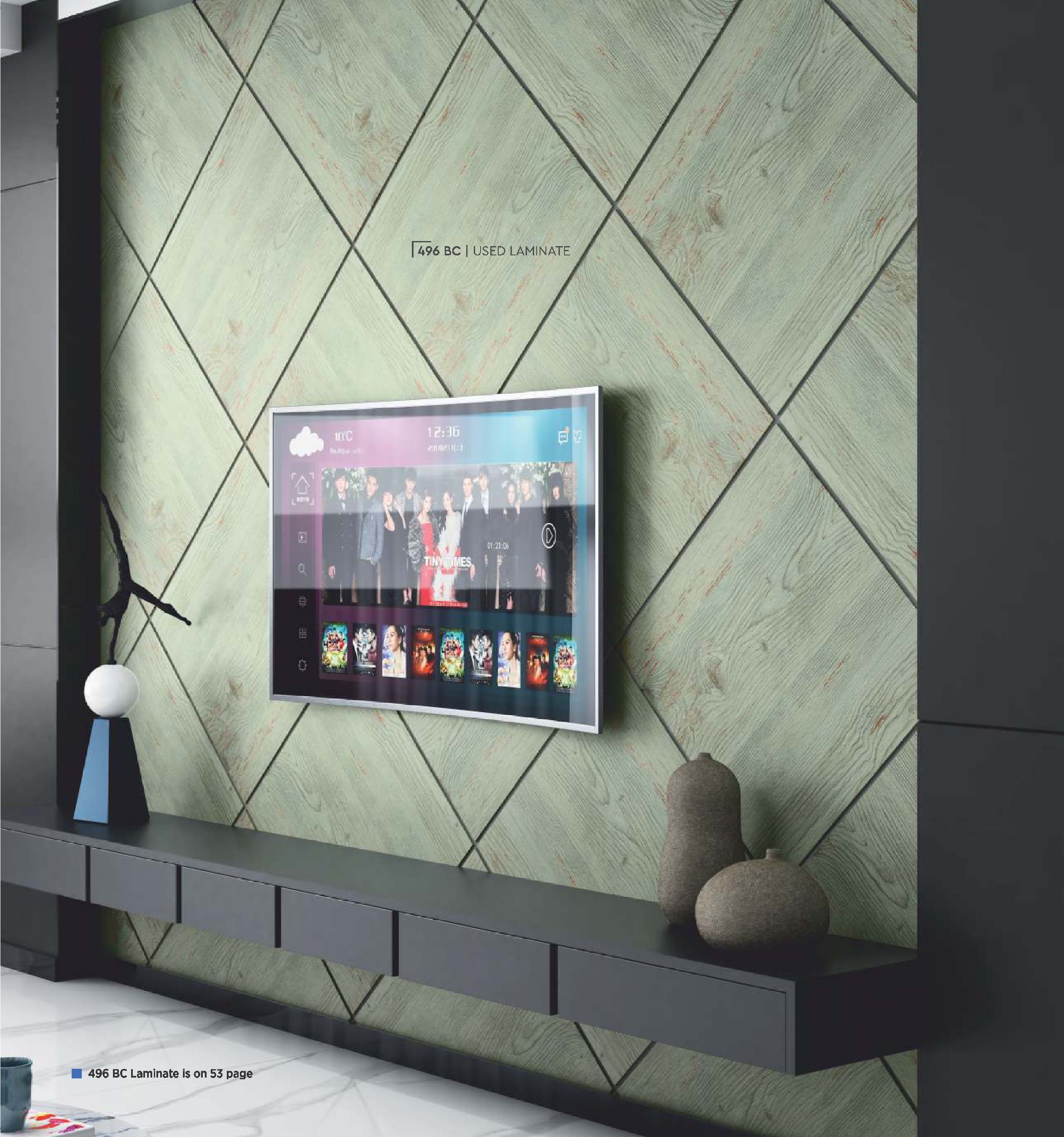 Oslo Pine Wood Laminate 8x4 ft Texture 1 mm - 496 BC