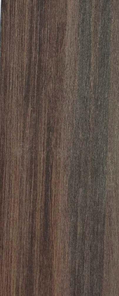 Brown wood grain laminate with textured finish and vertical wood pattern