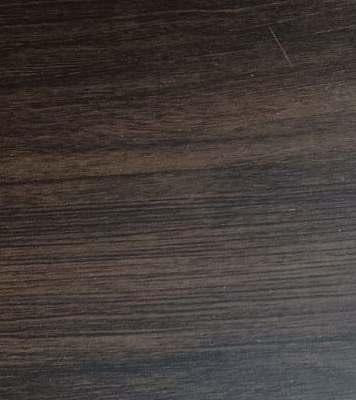 Wenge wood laminate with suede finish and wood grain texture.