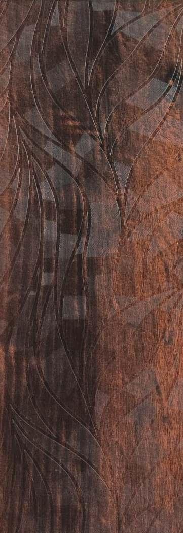 Dark wenge wood laminate with textured leaf pattern and visible wood grain