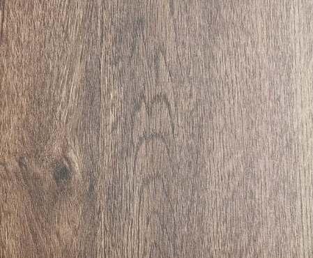 Brown wood grain laminate with suede finish and visible wood texture and knots
