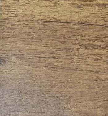 Brown wood laminate with suede finish and wood grain texture, showing natural variations and darker streaks in a horizontal