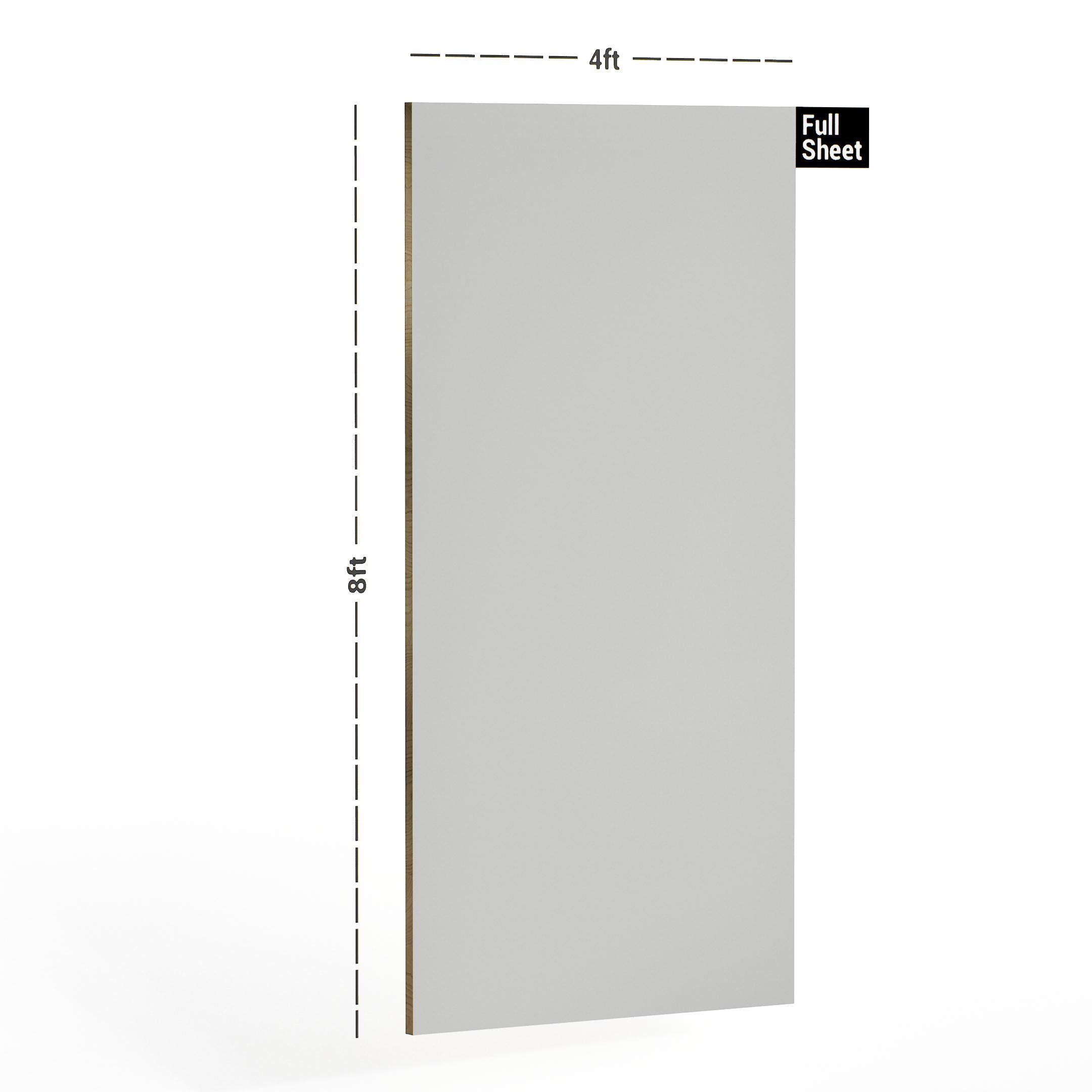 Cold White Plain Laminate 8x4 ft High Gloss 1 mm - 506 MR