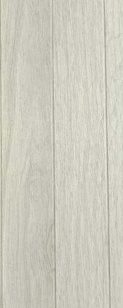 White wood grain laminate with textured finish and vertical wood pattern