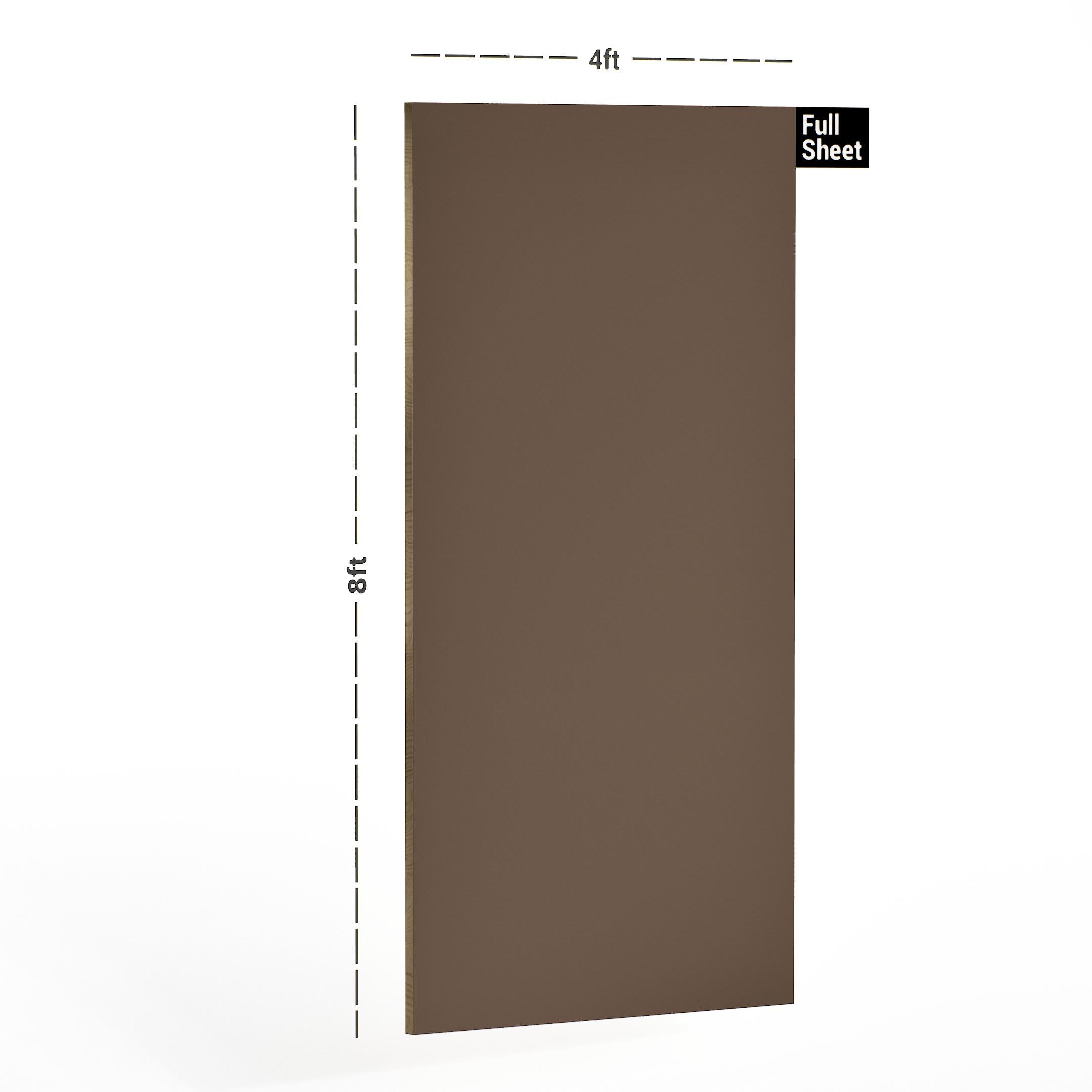 Calming Brown Plain Laminate 8x4 ft High Gloss 1 mm - 510 MR