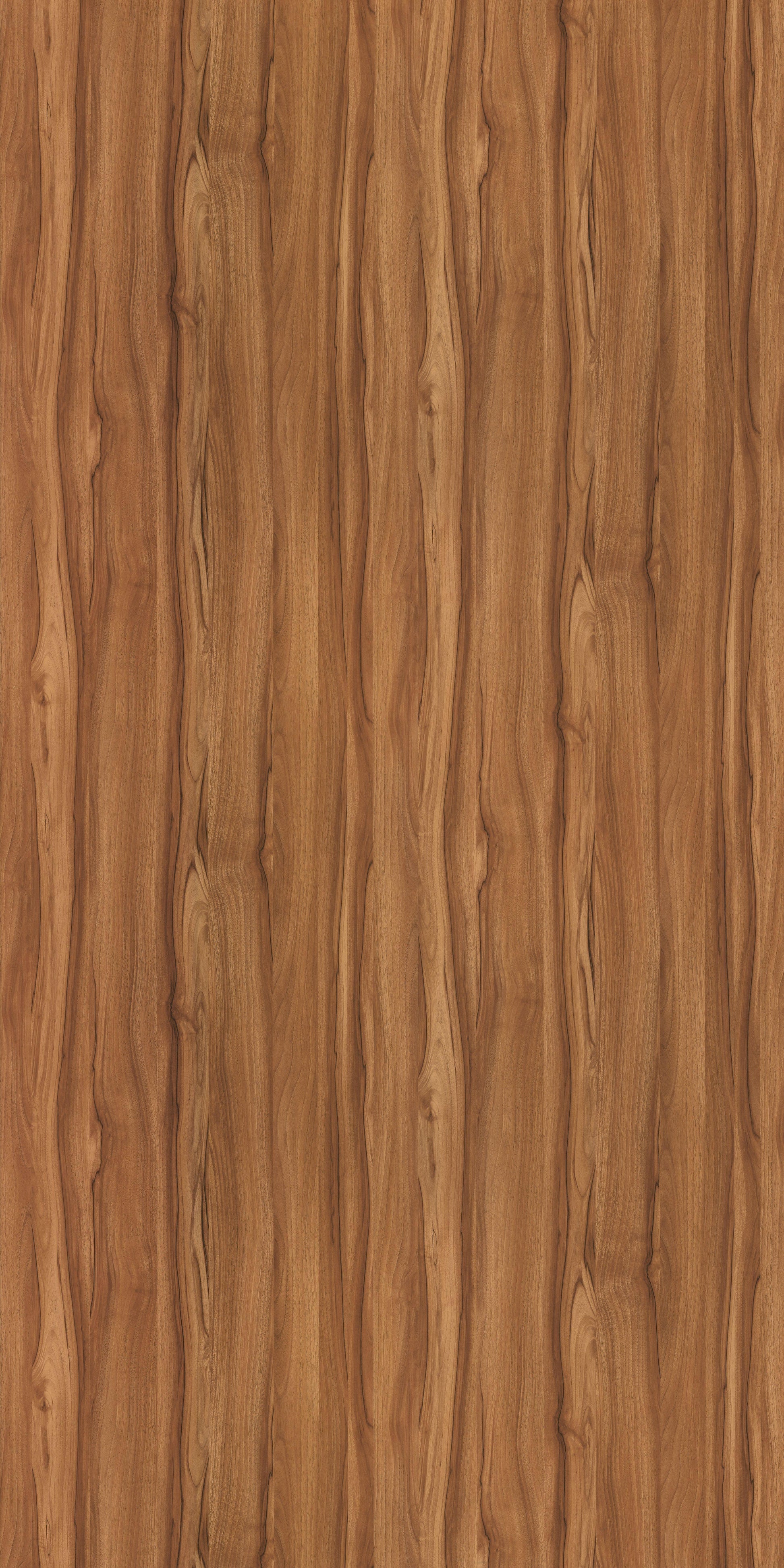 Brown wood grain laminate with textured finish and wavy pattern, showing natural wood appearance and detailed grain