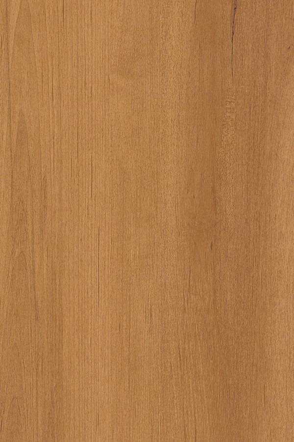 Brown wood laminate with suede finish and wood grain texture, showing natural wood pattern and subtle sheen.