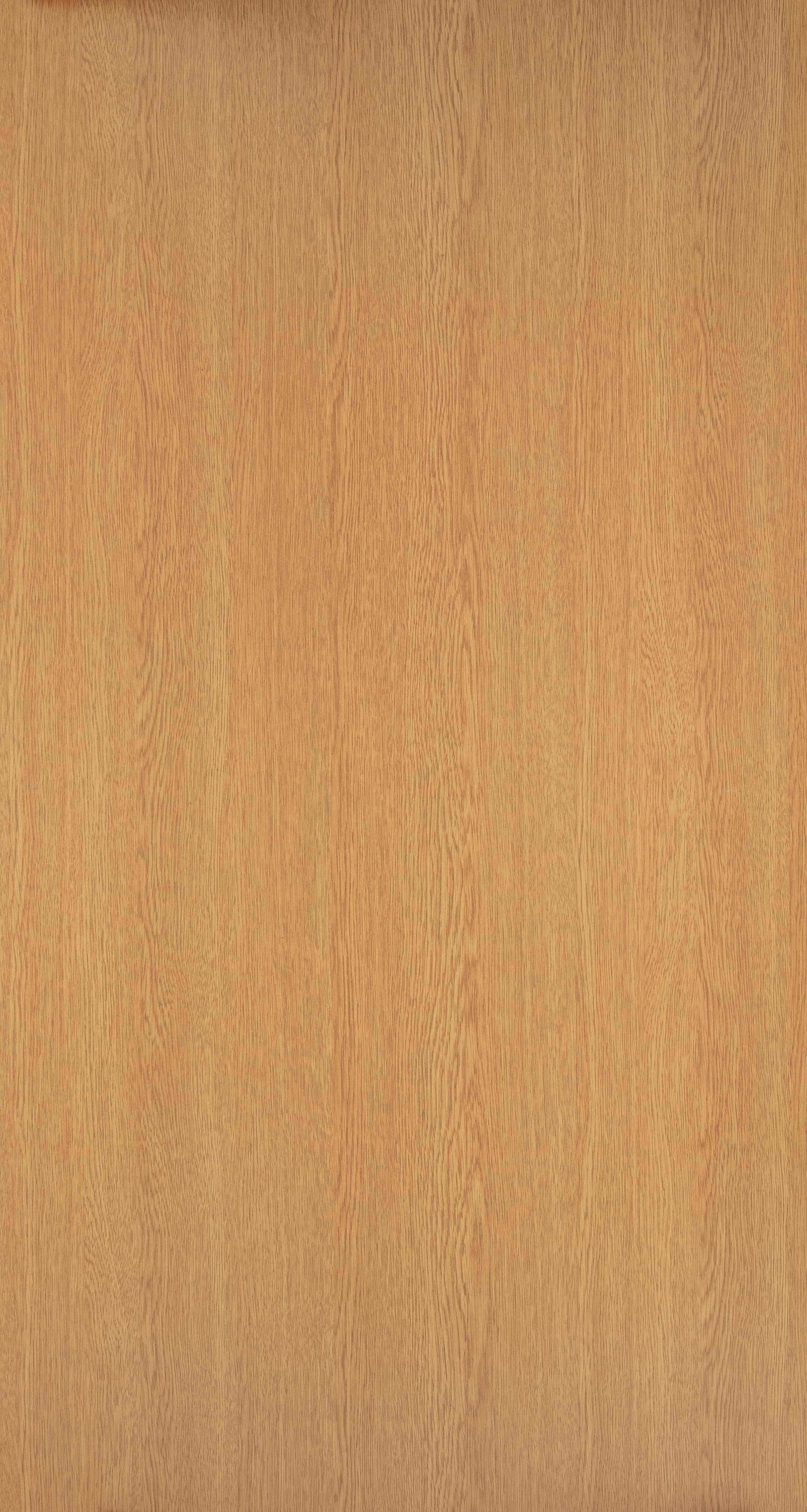 Brown wood grain laminate with textured finish and vertical wood pattern.