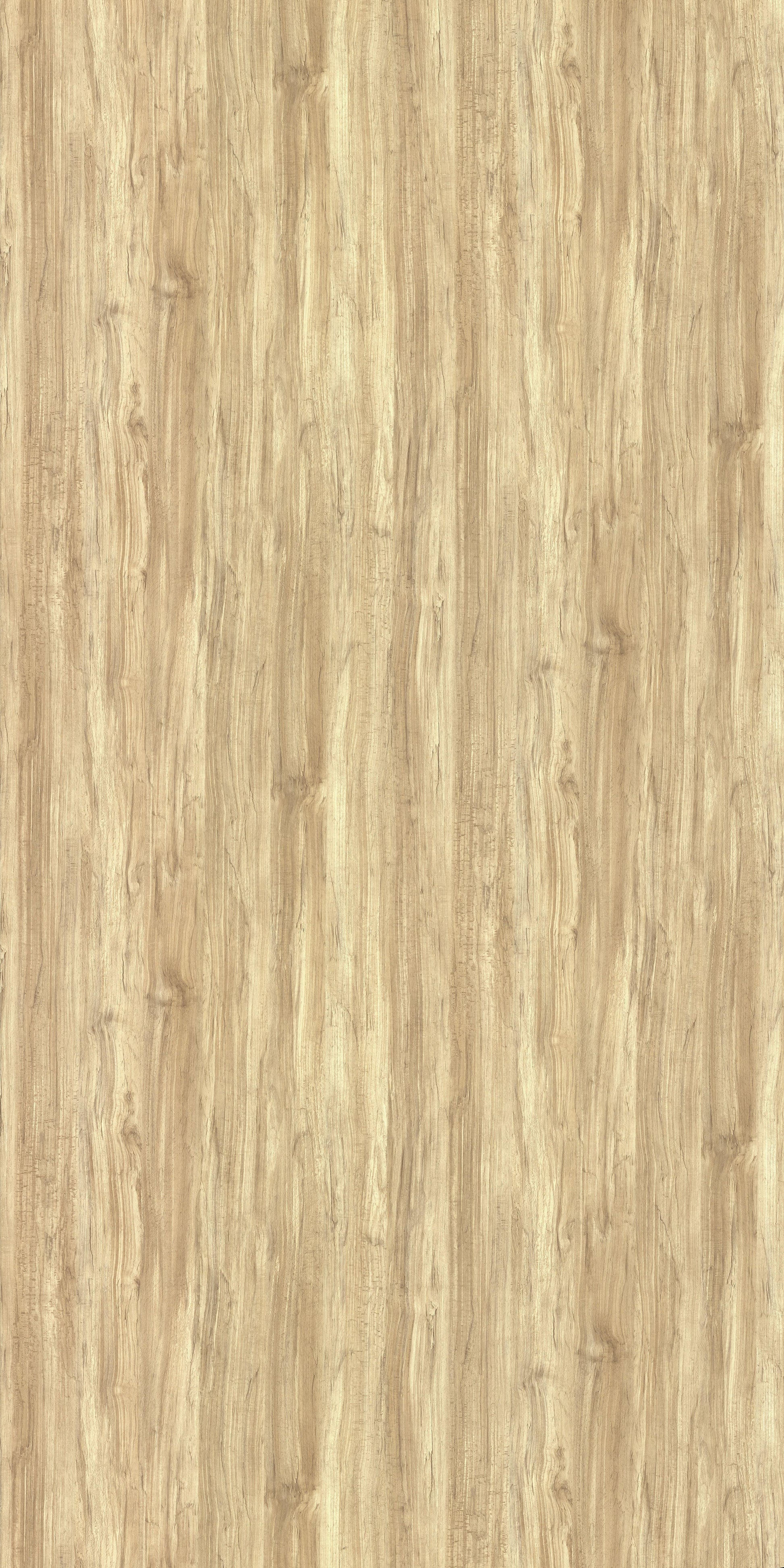 Brown wood grain laminate with textured finish and vertical wood pattern