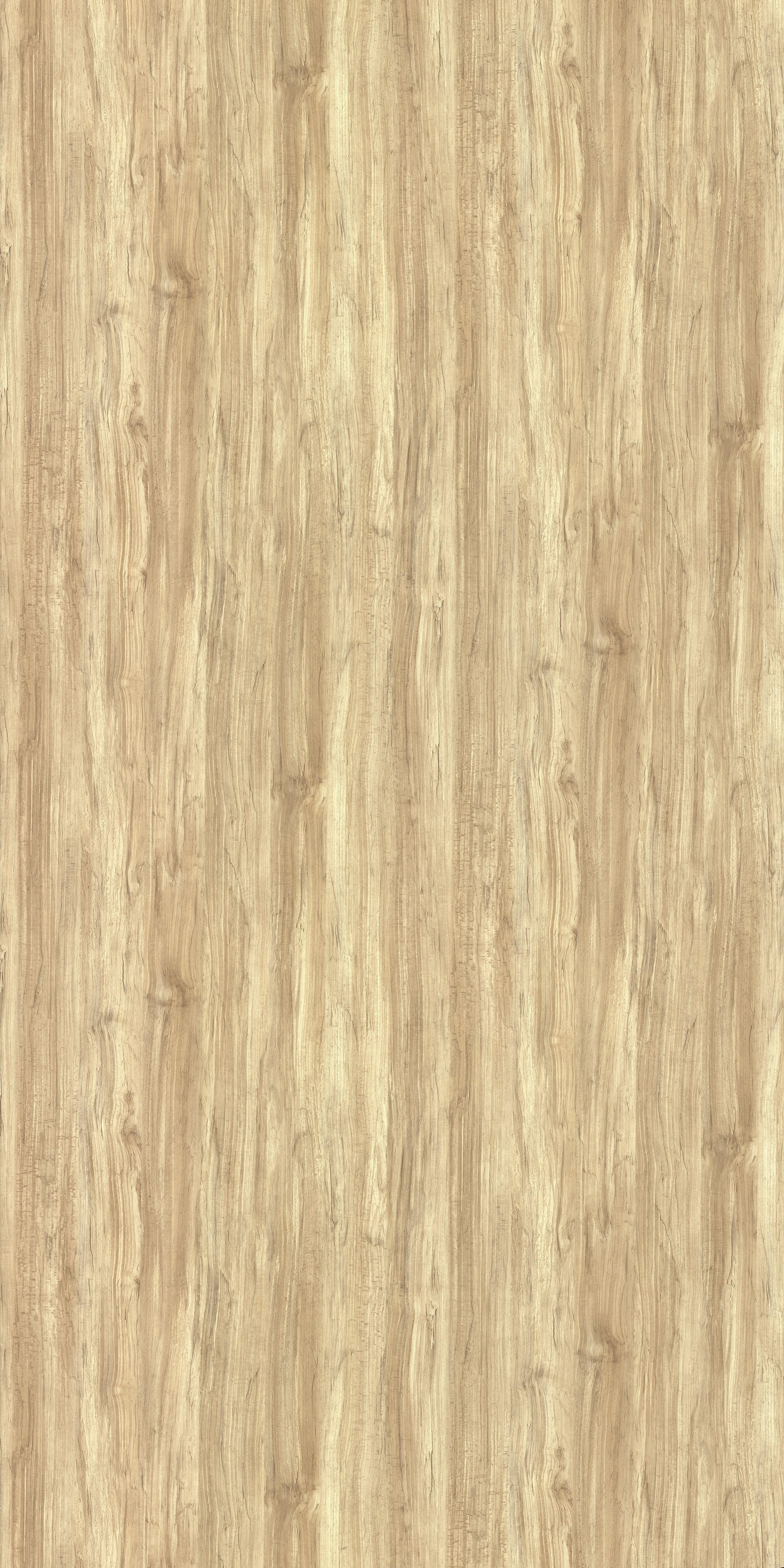 Brown wood grain laminate with textured finish and vertical wood pattern