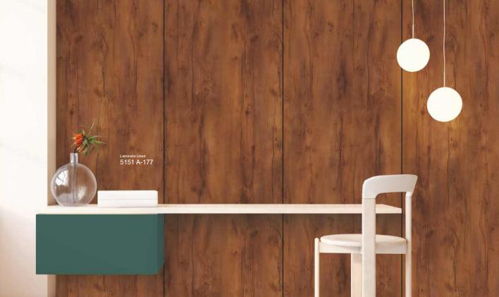Brown Paper Wood Laminate 8x4 ft Texture 0.8 mm - 5151 A