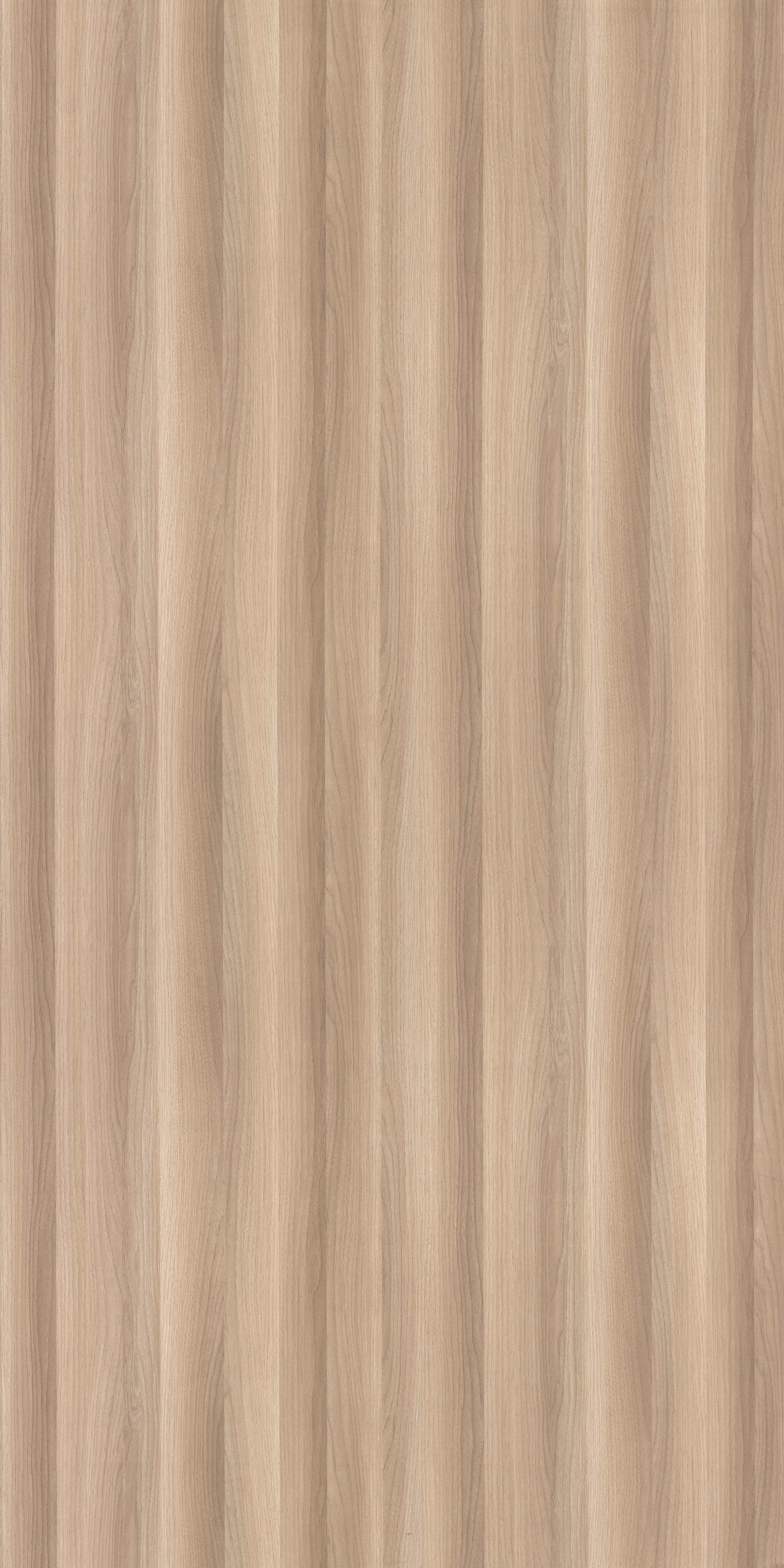 Brown wood laminate with suede finish and wood grain texture, showing vertical stripes and subtle sheen, decorative laminate