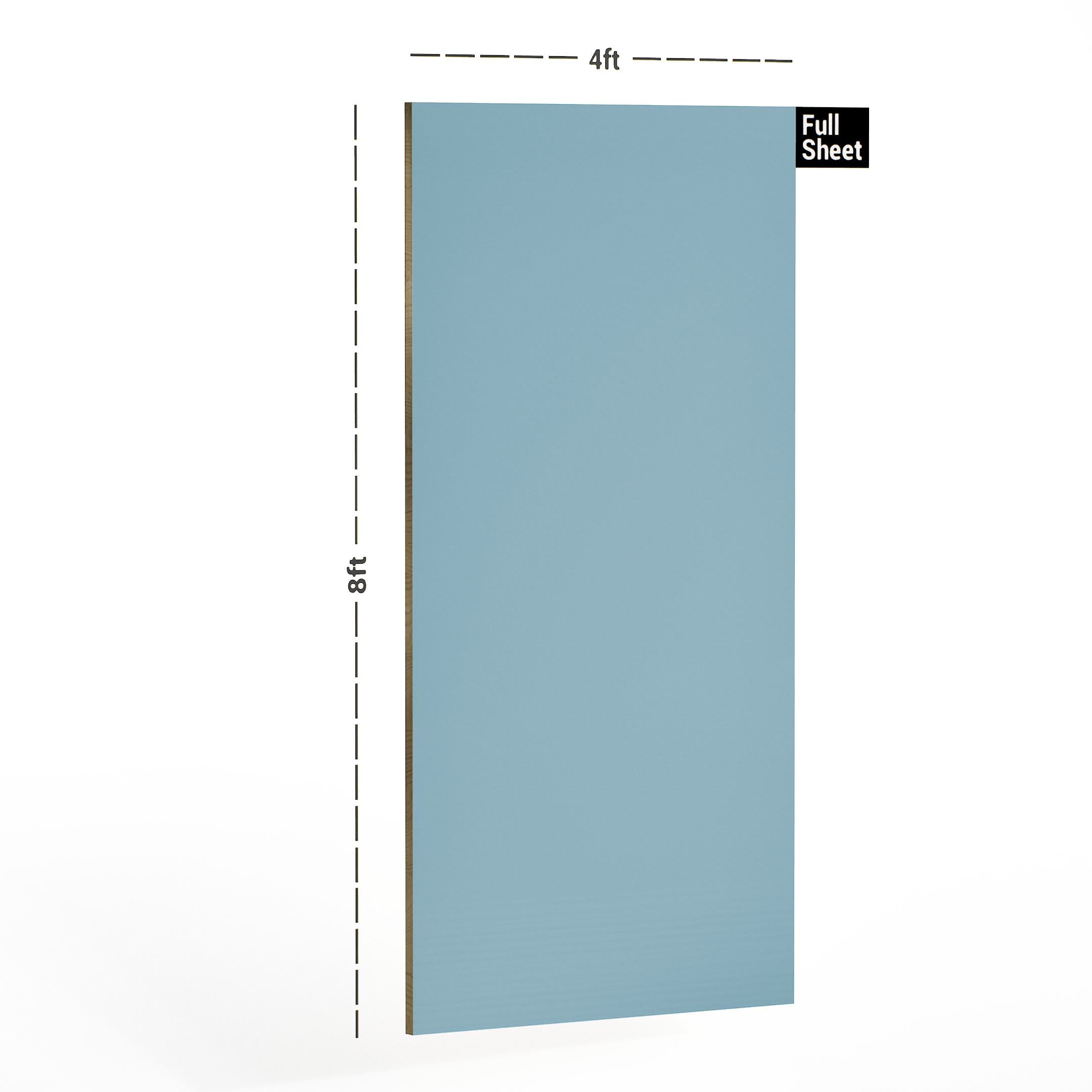 Pastel Blue Plain Laminate 8x4 ft High Gloss 1 mm - 5154 UG