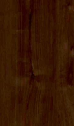 Brown wood grain laminate with textured finish and visible wood pattern and dark brown color variation.