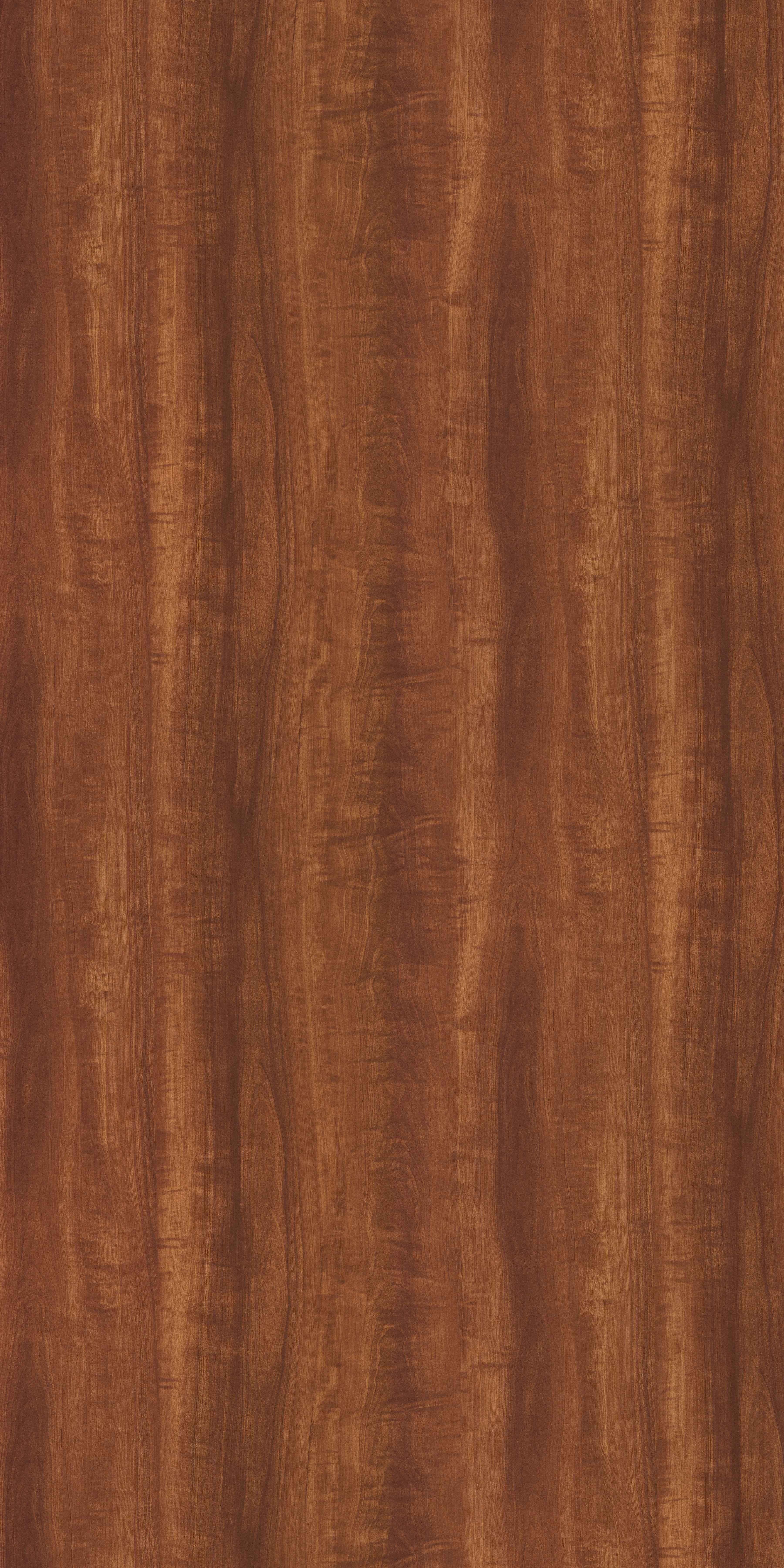 Brown wood grain laminate with textured finish and natural wood pattern and vertical grain direction